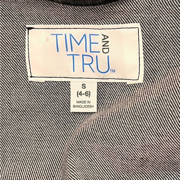 Time and True Gray Jean Jacket Size Small - Picture 5 of 5